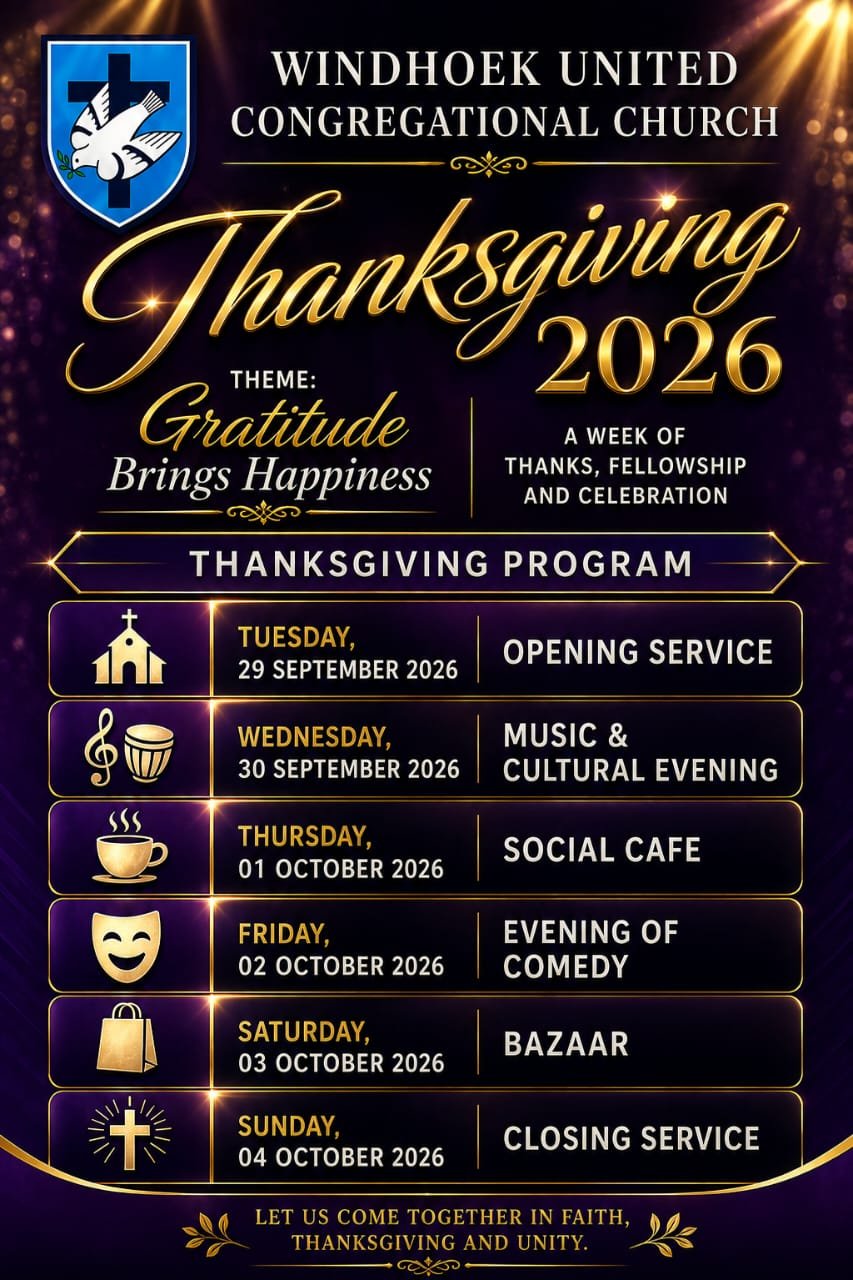 Thanksgiving Week A joyful week of worship, fellowship and celebration